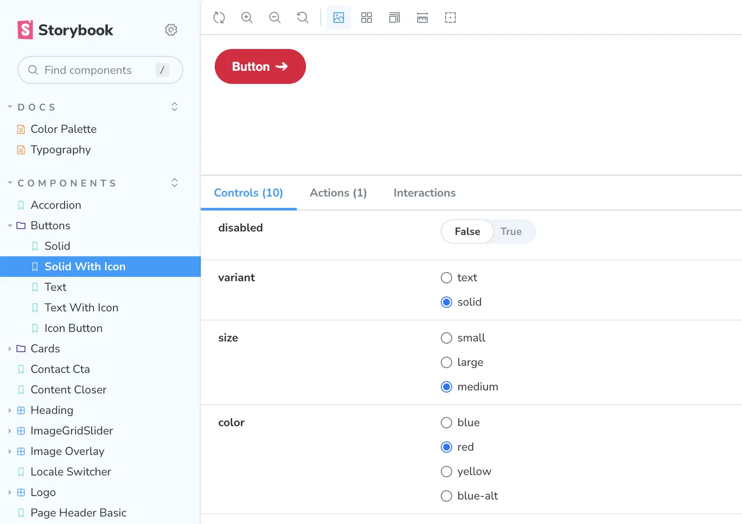 Button component for Welcome.US